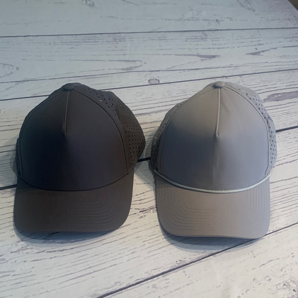Men's Gray and Black Baseball Caps